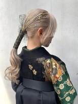 成人式ヘア卒業式ヘア振袖ヘア袴ヘア着付け金箔水引きラメK0816