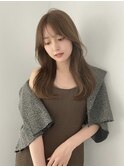 フェイスレイヤーカット/シースルーバング/ベージュブラウン