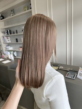 セプト 天神大名(SEPT.) ピンクベージュ 髪質改善カラー アメイジア レイヤーカット 天神