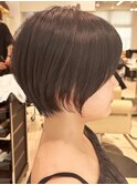 ショートボブ髪型30代40代50代前髪あり前髪なし面長丸顔【倉田】