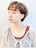 ショート×ブリーチなしグレージュ/前髪顔周りレイヤー[横浜]