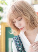 ★ハイトーンカラーフレンチカジュアルこなれボブ10代20代★10
