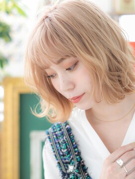 カバーヘア イヴ 戸頭店(COVER HAIR EVE) ★ハイトーンカラーフレンチカジュアルこなれボブ10代20代★10