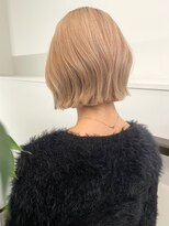 ラベンダーベージュピンクベージュブリーチカラー顔周りレイヤー