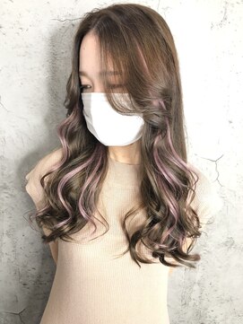 ルーツアイリー 心斎橋(ROOTS IRIE) 10代20代30代シールエクステピンクハイライト透明感イメチェン