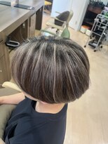 アウラ(AURA)&nbsp;メンズメッシュカラーハイライトカラーシルバーカラー