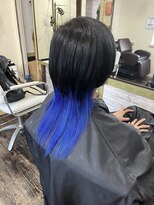 ロール(ROLL)&nbsp;インナーカラー/ネイビー/ブルー/ブリーチ/福岡天神