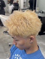 エデアンホンテン メンズサロン(EDEAN 本店 （旧：EDEAN 上通）)&nbsp;熊本メンズカット スパイキーショート 抜きっぱなしブロンド