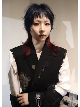 ウルフカット　デザインカラー　ケアブリーチ　中性ヘア