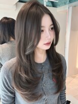 マインバイアフロートギンザ(MYNE by AFLOAT GINZA)&nbsp;レイヤーカット/顔周り/グレージュ/アッシュブラウン/韓国ヘア