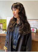 くせ毛風ドライパーマロングパーマ外国人風カーリーヘアレイヤー