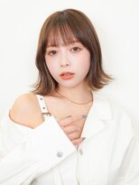 ラフィスヘアーギフト 堺東店(La fith hair gift)&nbsp;【La fith】外ハネボブ×オリーブブラウン×シースルーバング