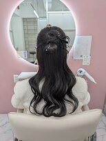 ビンナ(BINNA) ハーフアップリボンヘアセット