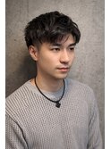 『爽やかアップバング×極薄ツーブロック』