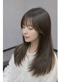 大人ナチュラルストレート×顔周りレイヤー