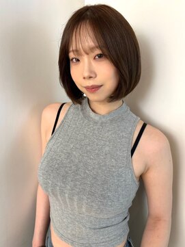 ローネス 銀座(LONESS) くびれるボブレイヤーボブ大人ボブ透明感ベージュカラー銀座