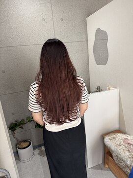 ウニュ(unu.) レッドブラウン、髪質改善トリートメント、レイヤースタイル