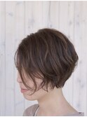ハンサムショート×グレージュカラー