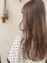 リープス(LEAPS) ブランジュ斜めバングのばしかけヘアアレンジベージュカラー