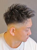 ポルテオム(PORTE HOMME)&nbsp;【ポルテオム】ホワイトメッシュ×アップバングスキンフェード