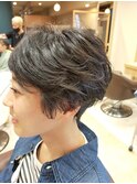 仙台D クールショート×マッシュボブ×ニュアンスパーマ