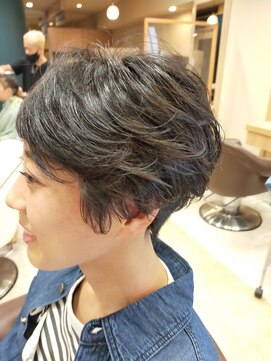 ヘアサロンアンドヘアメイクディー(hair salon hair make D) 仙台D クールショート×マッシュボブ×ニュアンスパーマ