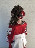 袴 ラプンツェル  可愛い 編み下ろし スタイル ヘアアレンジ