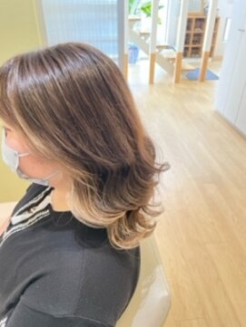 ヘアブロス 水戸店(hair BROS) イヤリングカラー/ハイトーンカラー/アースカラー/30代40代50代