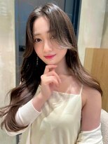 ロンドシェリ 仙台(Lond Cheri)&nbsp;髪質改善縮毛矯正レイヤーカットダークアッシュ大人ガーリー前髪