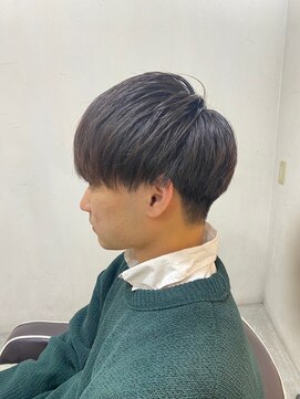 ソイクフ(SOY KUFU) MEN’S HAIR アッシュブラックカルマパーマ束感波巻き