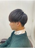 MEN’S HAIR アッシュブラックカルマパーマ束感波巻き