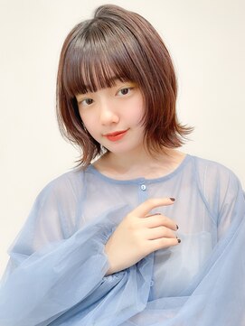 レア 表参道(L'ea) [mayu]☆黒髪クラゲヘアーオリーブグレー小顔ココアベージュ