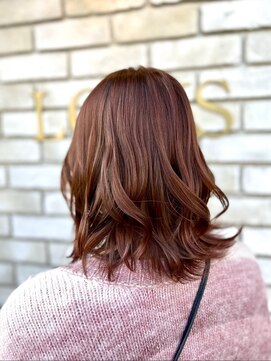 ラビスモア(Lovis moa) 切りっぱなしボブ/ピンクブラウン/エアリーロング/美髪のススメ