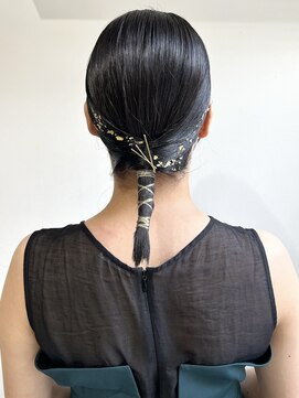 ラミエバイメルト 下北沢(lamie by melt) 花田/ヘアセット/結婚式ヘアセット/金箔/フルバング/ボブ