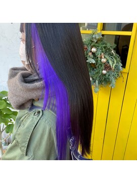 モグ(mog) 【大人女子◎】綺麗な地毛を活かしたパープルインナーカラー