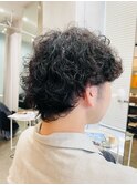 ウルフカット×波巻きパーマミックス