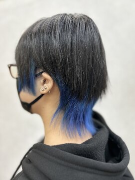 ビューティーサロン カワチ 中庄駅前店(Beauty Salon KAWACHI) ウルフ　ブルーインナー♪