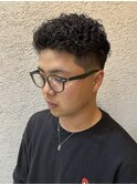 バーバー風カーリーパーマ