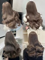 ベレーザ 渋谷(BELEZA)&nbsp;13380オリーブグレージュ韓国風巻きレイヤーカットワンホンヘア