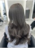 ☆ブリーチなしWカラーで暗くても可愛いダークグレージュ