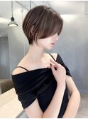 柏ショートボブくびれヘアハイライトカラー韓国顔周りレイヤー柏