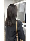 ナチュラルモードな艶グレージュ×髪質改善ストレート/新宿
