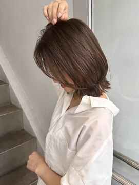 レイヤー/セミロングボブ髪質改善縮毛矯正白髪ぼかしショート