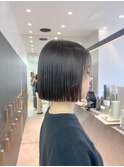 切りっぱなしミニボブ【横浜】