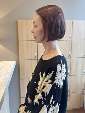 ユウヘアー 千代田橋店(U Hair) ボブ×ピンクベージュ