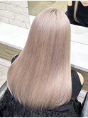 ミルクティーブロンド ブリーチカラー ワンホンレイヤー