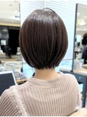 『岩田莉奈』40代50代お洒落な白髪染ショートボブ新宿ケアカラー