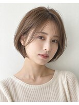 ネルヘアー 東三国(Nel.hair) シアーベージュ小顔ミニボブ