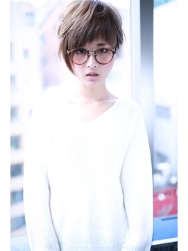 クラウドゼロ(Cloud zero) グレージュアシンメトリー小顔ショートバング【Cloud zero】