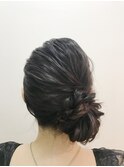 お団子サイドアップヘアアレンジ【表参道青山原宿】